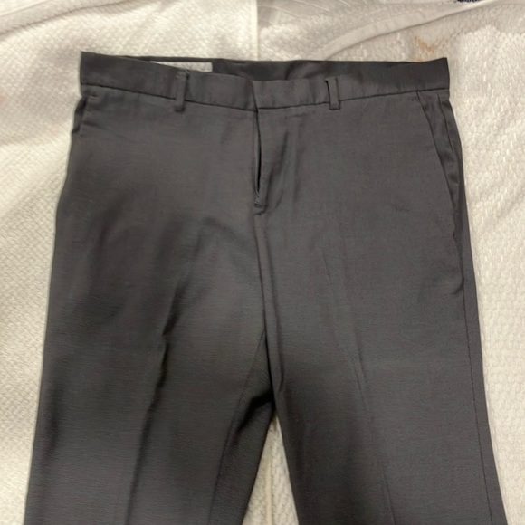 Perry Ellis AMERICA Two-pleat Men's Slacks, Size W34 polyester gray type Vintage Second Hand